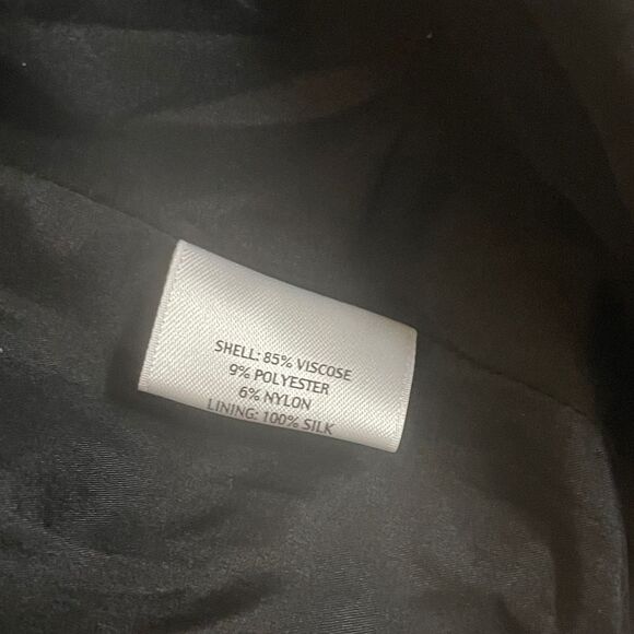 Eileen Fisher Women's Patina Jaquard Open front Coat Stretch, black, plus Sz. 1X - Picture 15 of 16